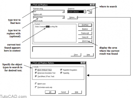 autocad find and replace new line